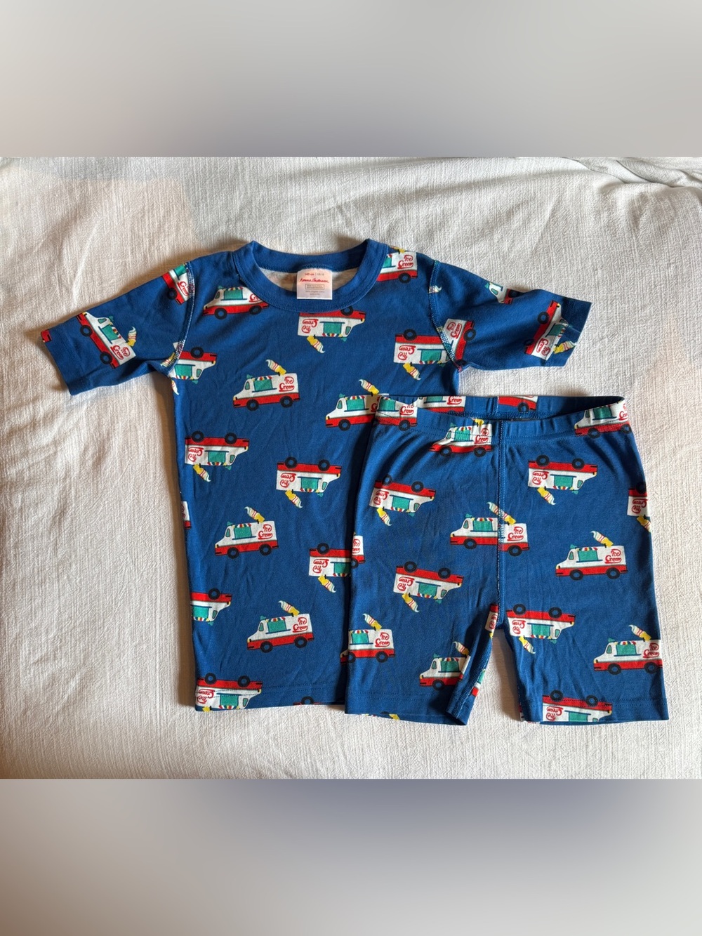 Hanna Andersson Blue Ice Cream Truck Pajama Set size 10